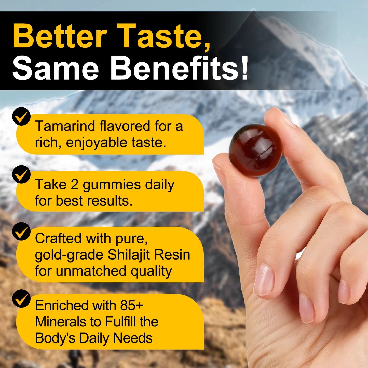 Gummies Shilajit Himalayen Énergie et Vitalité Naturelle