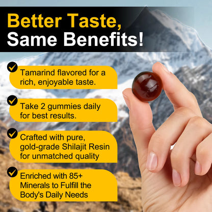 Gummies Shilajit Himalayen Énergie et Vitalité Naturelle