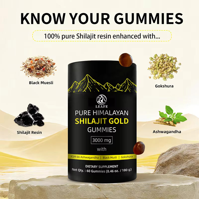 Gummies Shilajit Himalayen Énergie et Vitalité Naturelle
