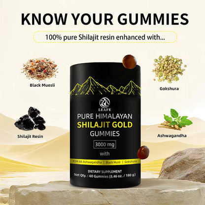 Gummies Shilajit Himalayen Énergie et Vitalité Naturelle