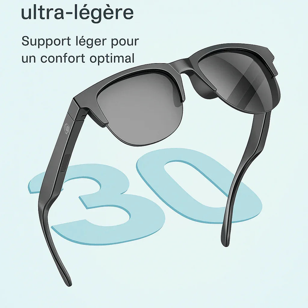 SmartVision™ – Lunettes Connectées Élégantes avec Audio Bluetooth et Filtre UV - LeCoinAfricain